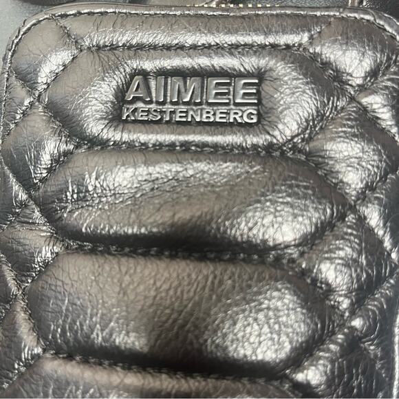 Amiee Kestenberg black leather cell phone Crossbody bag - Picture 5 of 5